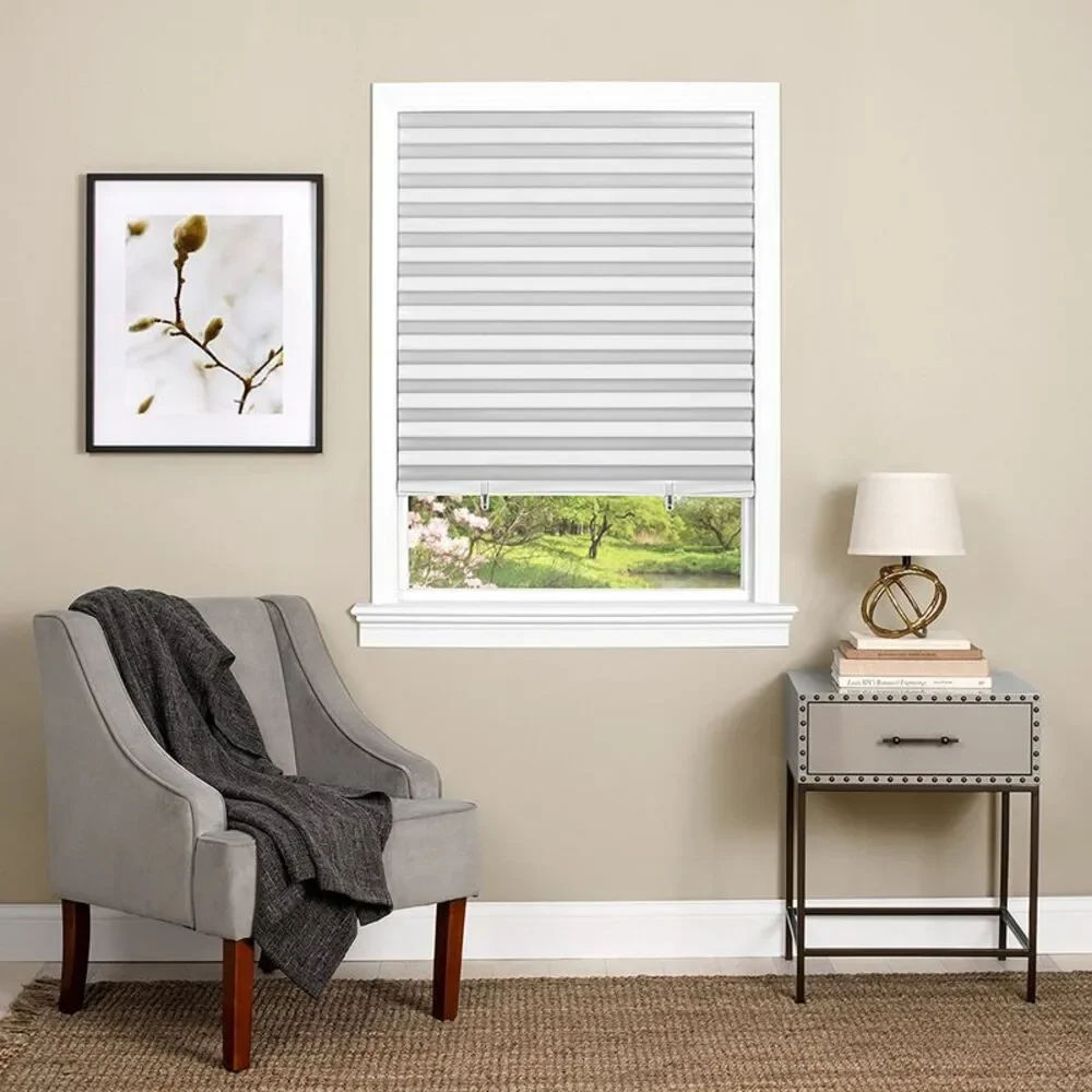 Achim Home Furnishing: Window Shades Room Darkening Vinyl Cordless White Pleated